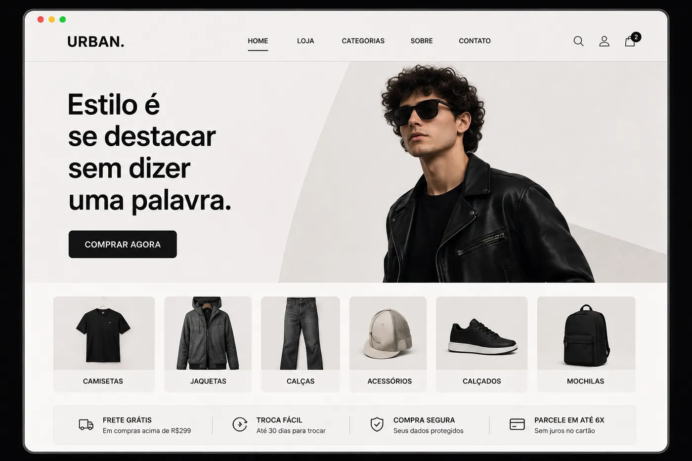 Site para loja virtual de moda