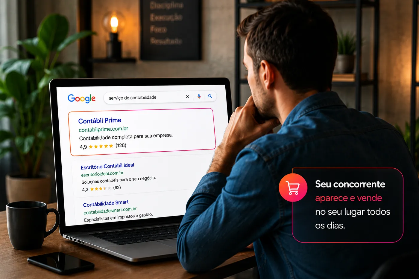 Cliente pesquisando no Google encontra concorrente, não sua empresa